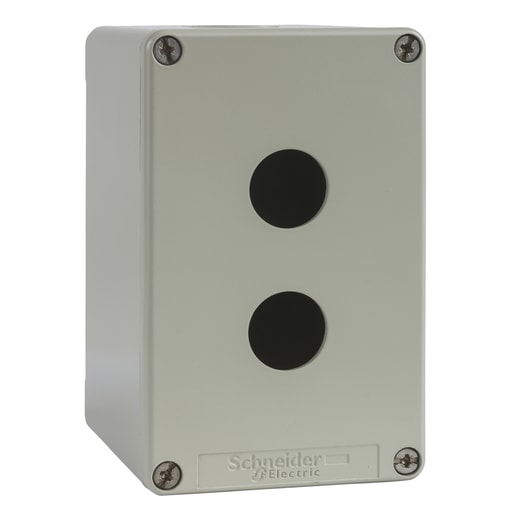 Square-D / Schneider - Square D XAPG29502 5.12 x 3.15 x 3.03 Inch NEMA 4/13 RAL 7032 Gray Painted Die-Cast Zinc Alloy Push Button Enclosure