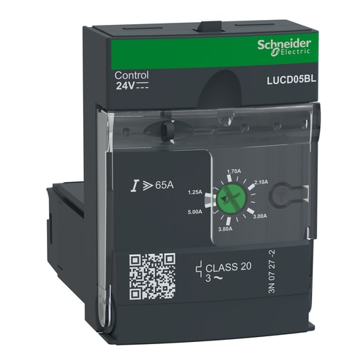 Square-D / Schneider - Square D LUCD05BL 24 VDC 1.25 to 5 Amp 3-Phase Class 20 Thermal Motor Starter Advanced Control Unit