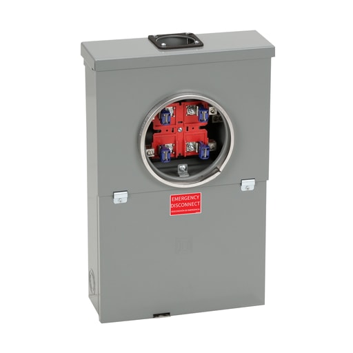 Square-D / Schneider - Square D SO1020M100S 240 VAC 100 Amp 1-Phase 3-Wire Overhead Service Ring Type Combination Meter Main
