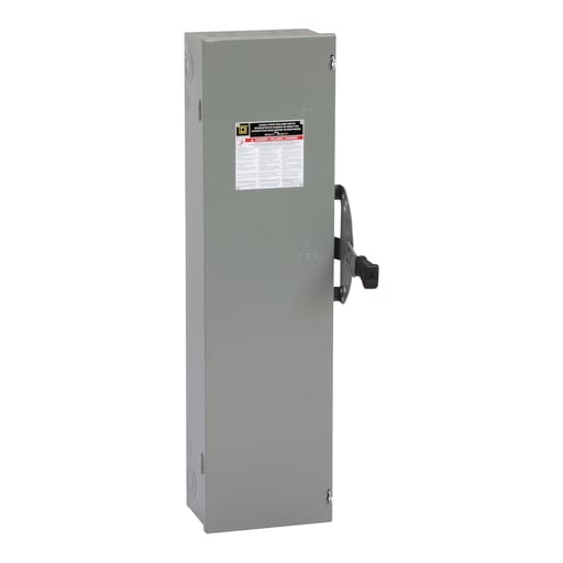 Square-D / Schneider - Square D DT323 240 VAC 250 VDC 100 Amp 30 Hp 3-Pole NEMA 1 Fusible Double Throw Safety Switch