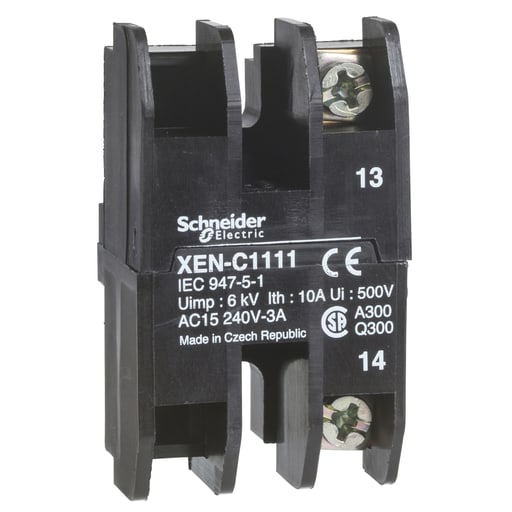 Square-D / Schneider - Square D XENC1111 40 mm 240 VAC 3 Amp 1NO Pendant Station Contact Block