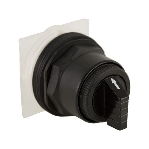 Square-D / Schneider - Square D 9001SKS46B 30 mm 3-Position Black Maintained Knob Non-Illuminated Selector Switch Operator