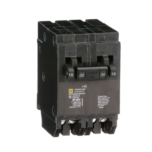 Square-D / Schneider - Square D HOMT1515230 120/240 Volt 15 Amp Miniature Circuit Breaker