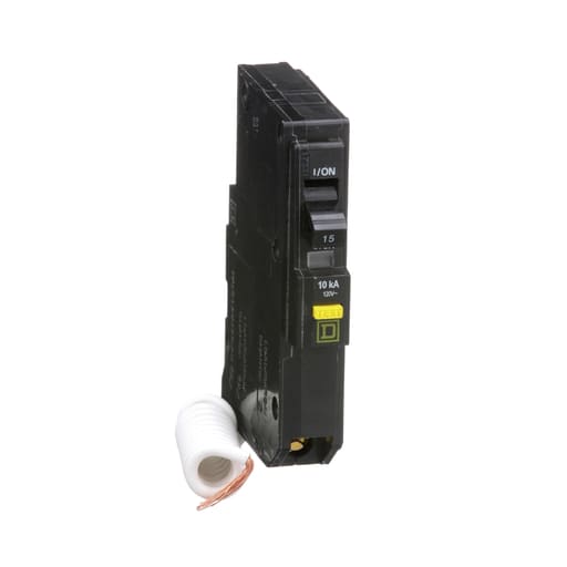 Square-D / Schneider - Square D QO115GFI Miniature Circuit Breaker w/GFI 15A 120V 1Ph 1P, Plug-On