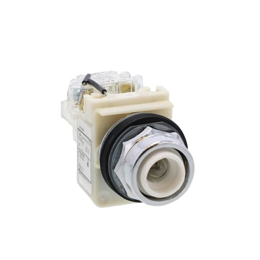 Square-D / Schneider - Square D 9001KT1 30 mm 110/120 Volt Metal Bezel Push to Test Round Pilot Light