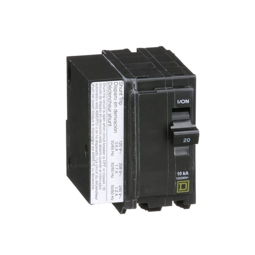 Square-D / Schneider - Square D QO2201021 120/240 Volt 20 Amp Plug-On Miniature Circuit Breaker