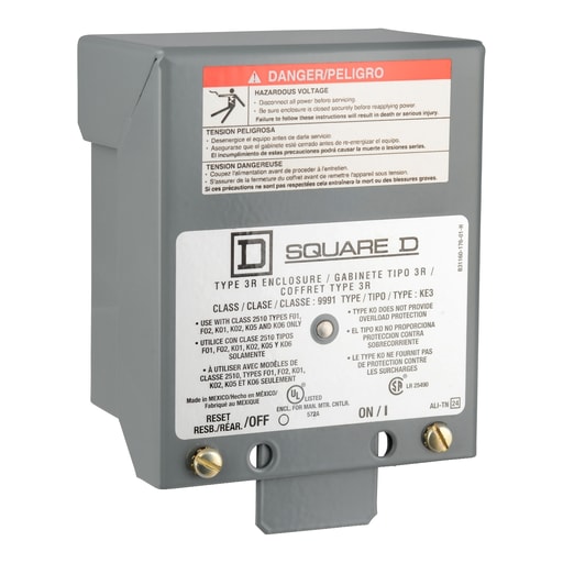 Square-D / Schneider - Square D 9991KE3 NEMA 3R Manual Starter Enclosure