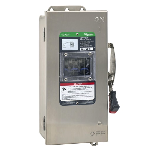 Square-D / Schneider - Square D VH321NDSGL SAFETY SWITCH, F 3P 240V 30A N/NT 304SS N4X W/LUG