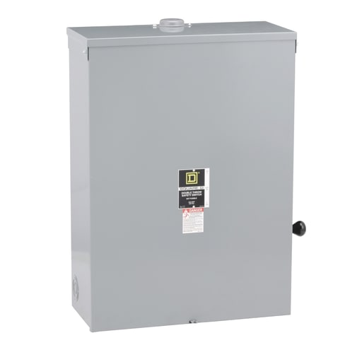 Square-D / Schneider - Square D DTU324NRB Safety Switch Nonfusible 200A 240V 3P SOL Neutral Outdoor NEMA-3R , Double Throw