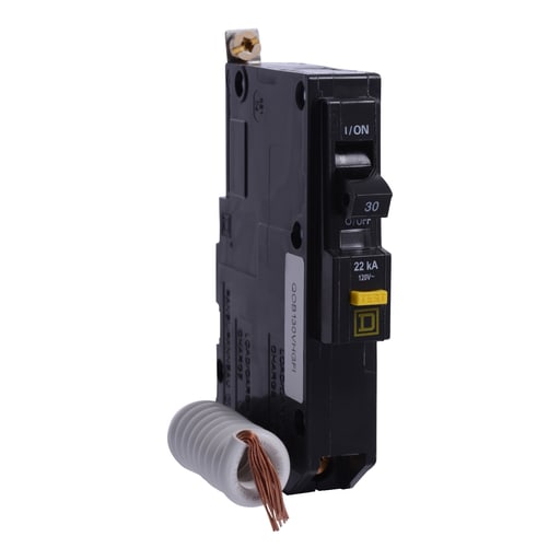 Square-D / Schneider - Square D QOB130VHGFI 1-Pole 30 Amp 120 Volt Ground Fault Miniature Circuit Breaker
