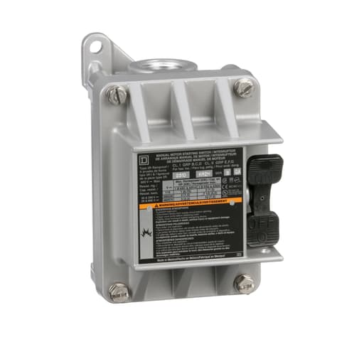 Square-D / Schneider - Square D 2510KR2H 600 VAC 230 VDC 30 Amp 10 Hp 3-Pole NEMA 3R/7/9 3-Phase Manual Switch