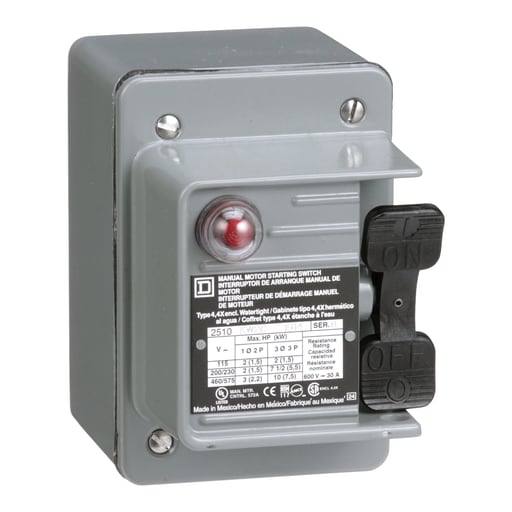 Square-D / Schneider - Square D 2510KW2C 600 VAC 230 VDC 30 Amp 10 Hp 3-Pole NEMA 4 3-Phase Manual Switch