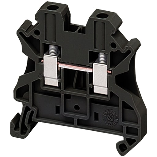 Square-D / Schneider - Square D NSYTRV42BK 4 mm 2-Point Black 26 to 10 AWG Solid/Stranded Copper Screw Terminal Block
