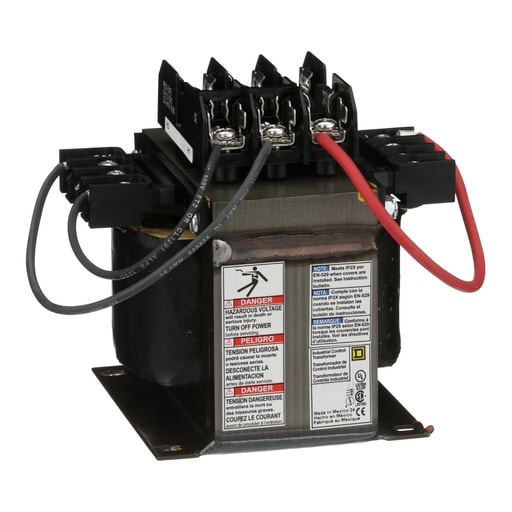 Square-D / Schneider - Square D 9070TF500D5 500 VA 600 VAC Primary 120 VAC Secondary 1-Phase Control Transformer