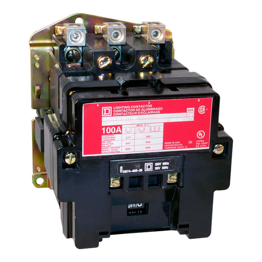 Square-D / Schneider - Square D 8903SQO3V02 100 Amp 600 VAC Lighting Contactor NEMA Push Button