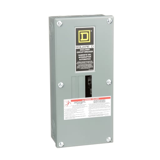 Square D QO3100BNS 100 Amp 5.88 x 3.38 x 13.12 Inch Steel NEMA 1 Surface Mount Circuit Breaker Enclosure