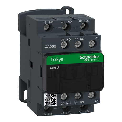 Square-D / Schneider - Square D CAD50F7 110 VAC 10 Amp 5-Pole 5NO IEC Control Relay