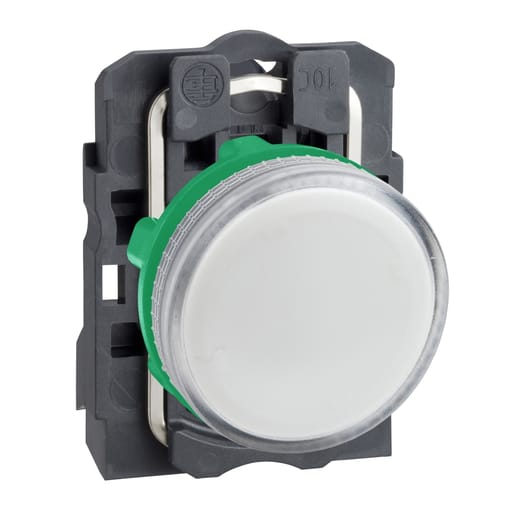 Square-D / Schneider - Square D XB5AV61 22 mm 250 VAC/VDC 14 mA White Round Pilot Light