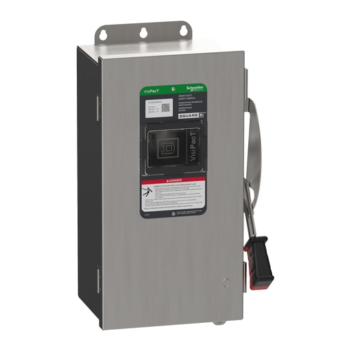 Square-D / Schneider - Square D VH362NSSGL SAFETY SWITCH, F 3P 600V 60A W/NT 316SS N4X W/LUG