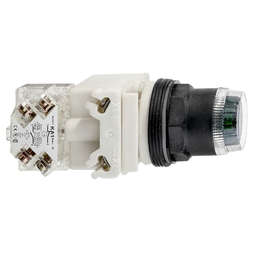 Square-D / Schneider - Square D 9001SK1L35LGG 30 mm Green Body Plastic Bezel Momentary Full Guarded Round Illuminated Push Button Operator