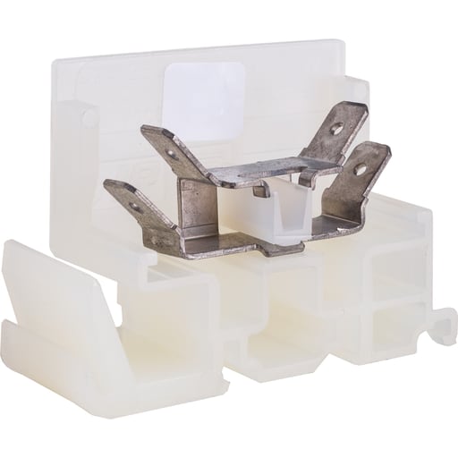 Square-D / Schneider - Square D 9080GS6 600 Volt 20 Amp 22 to 12 AWG 35 mm Din Rail Terminal Block