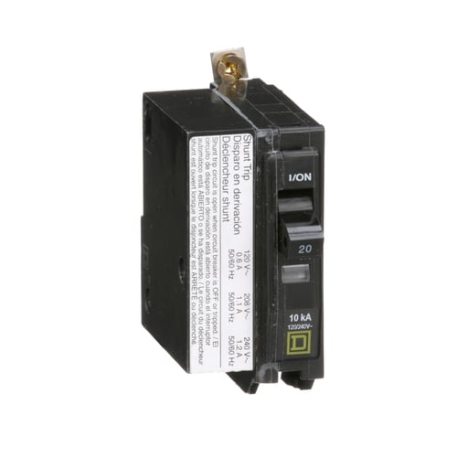 Square-D / Schneider - Square D QOB1201021 120/240 Volt 20 Amp Miniature Circuit Breaker