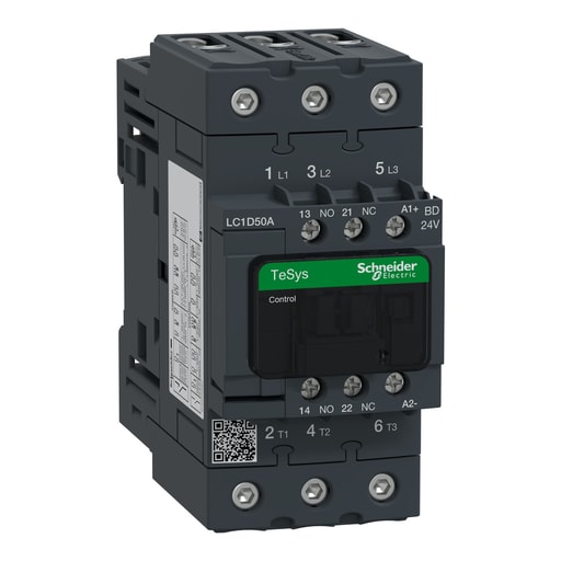 Square-D / Schneider - Square D LC1D50ABD TeSys D Everlink 50 Amp DC 3-Pole AC-3 Category IEC Contactor