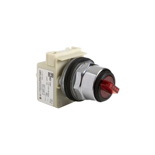 Square-D / Schneider - Square D 9001K11J1R 30 mm 2-Position Red Maintained Knob Illuminated Selector Switch Operator
