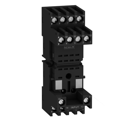 Square-D / Schneider - Square D RXZE2M114M 250 Volt 10 Amp 35 mm Din Rail/Panel Mount Box Lug Connector Terminal Relay Socket
