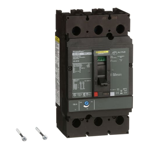 Square-D / Schneider - Square D JGL36150 3-Pole 150 Amp 600 Volt Thermal Magnetic Molded Case Circuit Breaker