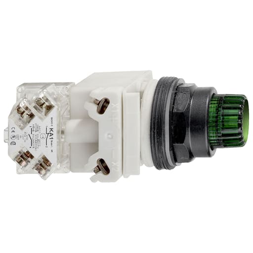 Square-D / Schneider - Square D 9001SK2L38LGG 30 mm Green Body Plastic Bezel Momentary Round Illuminated Push Button Operator