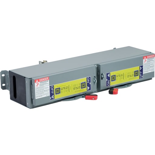 Square-D / Schneider - Square D QMJ361T 600 VAC 250 VDC 30 Amp 3-Pole Steel Panel/Surface Mount Fusible Panelboard Branch Switch Unit