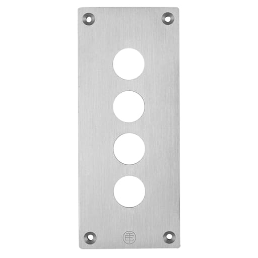 Square-D / Schneider - Square D XAPE304 2.83 x 6.73 Inch NEMA 4/13 4-Hole Anodized Aluminum Push Button Drilled Flush Plate