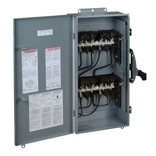 Square-D / Schneider - Square D DTU463 600 VAC/VDC 100 Amp 100 Hp 4-Pole NEMA 1 Non-Fusible Double Throw Safety Switch
