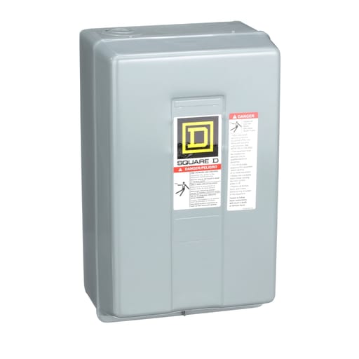 Square-D / Schneider - Square D 8903LXG40V02 110/120 VAC 30 Amp 4-Pole 4NO NEMA 1 Mechanically Held Lighting Contactor