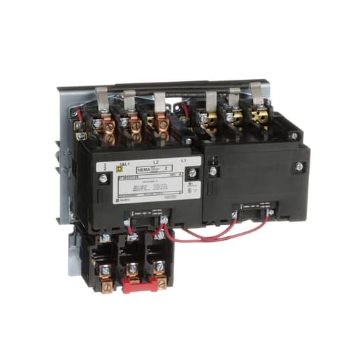 Square-D / Schneider - Square D 8736SDO2V02S 110/120 VAC 45 Amp 25 Hp 3-Phase 3-Pole Open Type Full Voltage Reversing Magnetic Starter