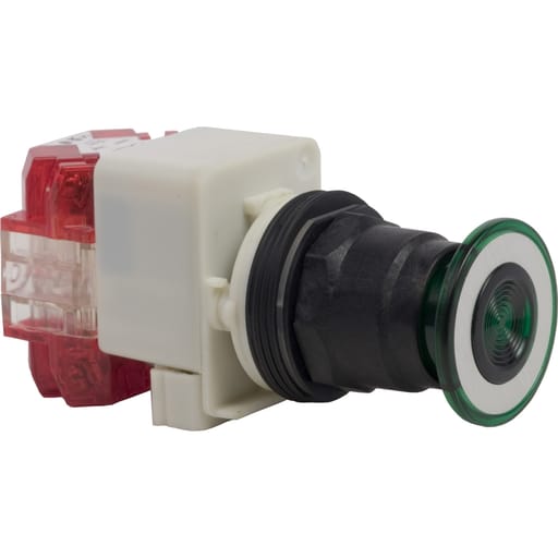 Square-D / Schneider - Square D 9001SKP35LGG31 30 mm 24/28 VAC/VDC Green Lens Plastic Bezel LED Standard Round Pilot Light