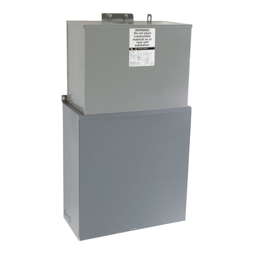 Square-D / Schneider - Square D MPZB15T2F 480 Volt Primary 15 kVa 3-Phase 24-Circuit 24-Space NEMA 3R Mini Unit Substation