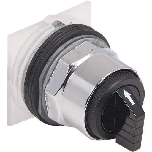 Square-D / Schneider - Square D 9001KS49B 30 mm 3-Position Black Maintained Knob Non-Illuminated Selector Switch Operator