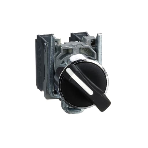 Square-D / Schneider - Square D XB4BD25 22 mm 1.2 Amp 600 VAC 1NO 1NC 2-Position Maintained Round Non-Illuminated Selector Switch