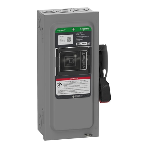 Square-D / Schneider - Square D VHU361 30 Amp Safety switch, 600V, Non-Fusible, Single Throw, Heavy Duty