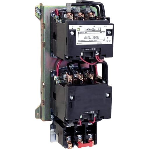 Square-D / Schneider - Square D 8736SDO1V02S 110/120 VAC 45 Amp 25 Hp 3-Phase 3-Pole Open Type Full Voltage Reversing Magnetic Starter