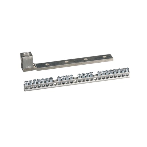 Square-D / Schneider - Square D PK23GTAL 9.44 Inch 14 to 4/12 to 4 AWG Copper/Aluminum 23-Terminal Load Center Ground Bar Kit
