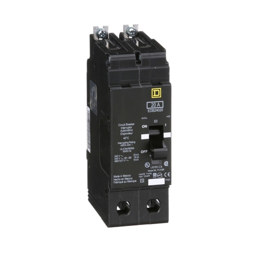 Square-D / Schneider - Square D EDB24020 480Y/277 Volt 20 Amp Miniature Circuit Breaker
