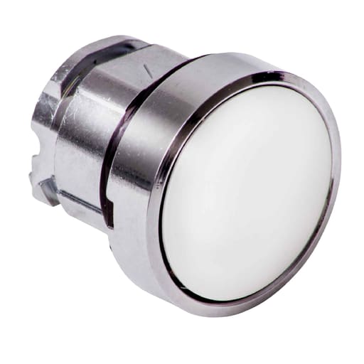 Square-D / Schneider - Square D ZB4BH01 22 mm White Round Flush-On/Push-Off Non-Illuminated Push Button Operator