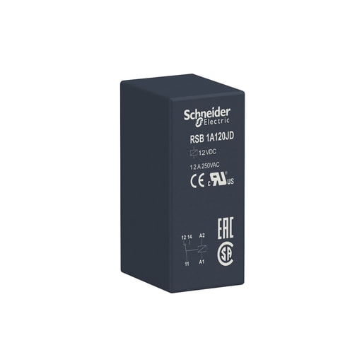 Square-D / Schneider - Square D RSB1A120JD 12 Amp 250 VAC Plug-In Relay Plus Options