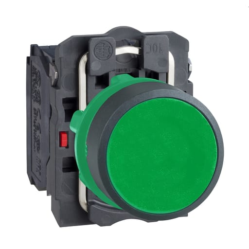 Square-D / Schneider - Square D XB5AA35 22 mm 600 VAC 1.2 Amp 1NO 1NC Green Round Momentary Flush Non-Illuminated Push Button