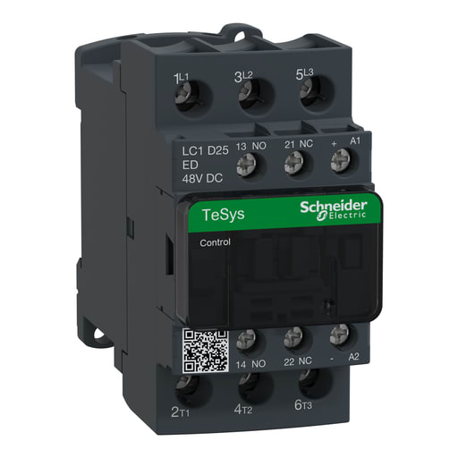 Square-D / Schneider - SQUARED LC1D25ED IEC contactor, TeS