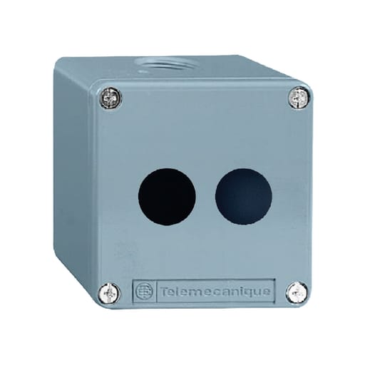 Square-D / Schneider - Square D XAPG29202 5.12 x 3.15 x 2.03 Inch NEMA 4/13 RAL 7032 Gray Painted Die-Cast Zinc Alloy Push Button Enclosure