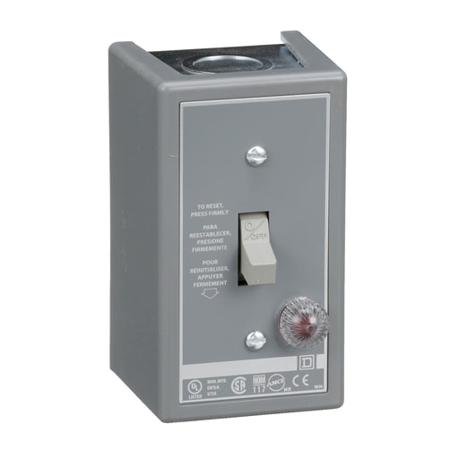 Square-D / Schneider - Square D 2510FG6P 277 VAC 16 Amp 1 Hp 2-Pole NEMA 1 Surface Mount Non-Reversing Manual Starter